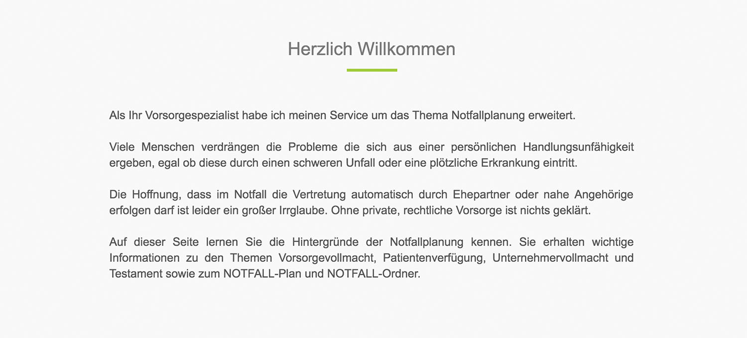 LP-Auftrag_Willkommenstext – Deutsche Vorsorgedatenbank AG